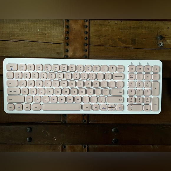 CIMETECH 2.4G Full-Size Slim Wireless Keyboard and Mouse Combo Pink - Picture 3 of 10